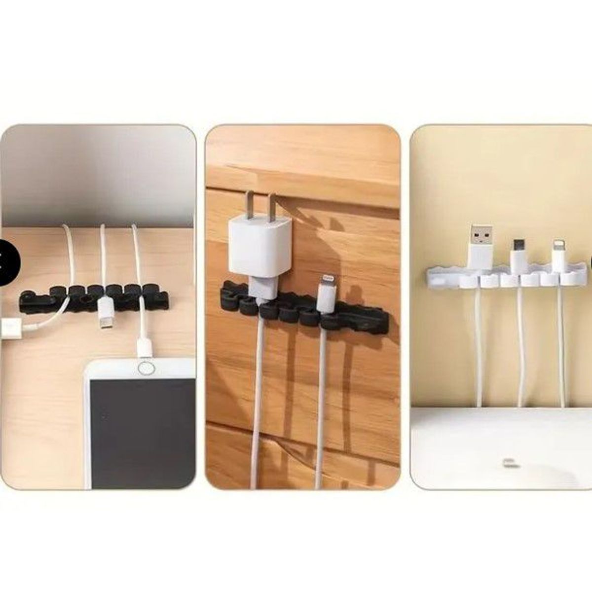 GENERICO - Pack de Organizador de Cables + Perchero