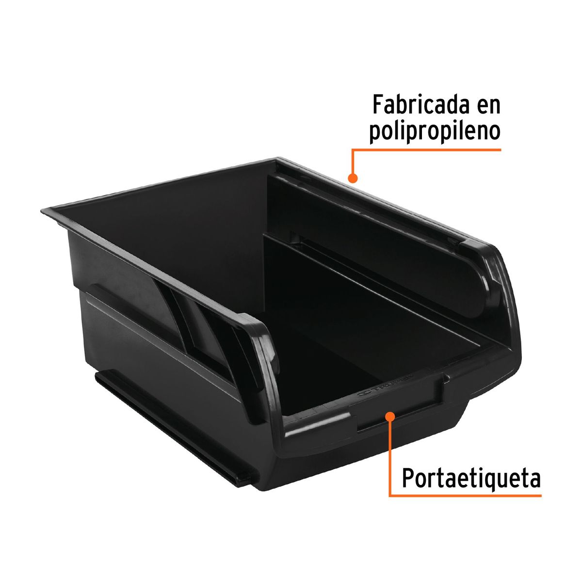 TRUPER - Bandeja apilable de plastico 38.5 x 24 x 17 cm Truper