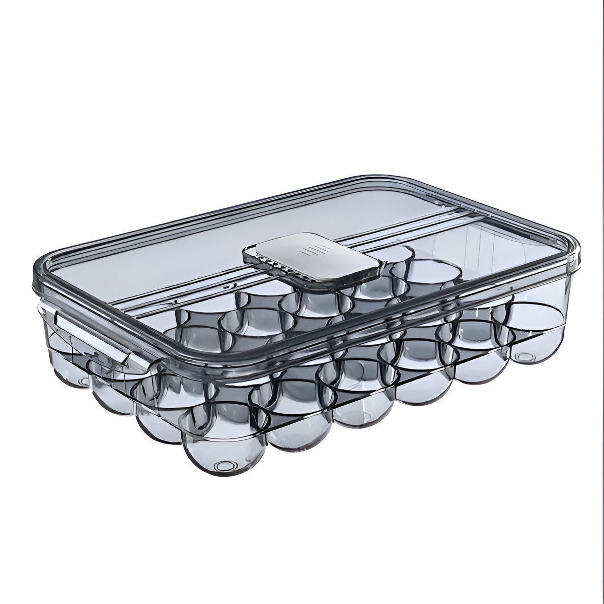 ELMEJORPRECIO - Porta Huevos Premium Con Tapa Gris