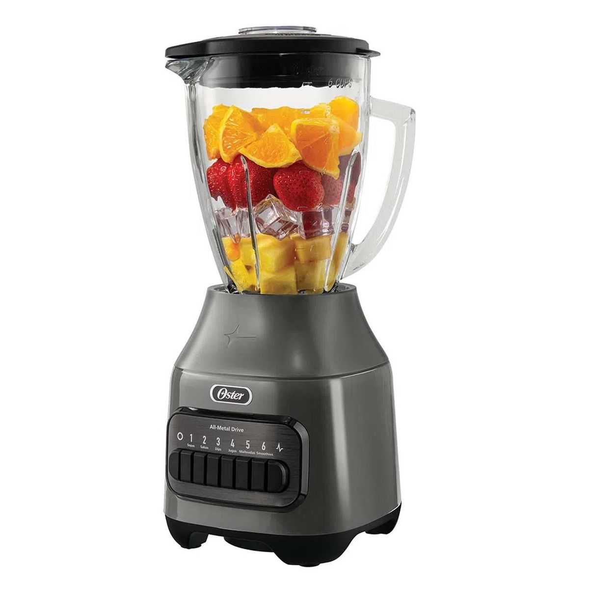 OSTER - Licuadora 1.5L Oster con 6 Velocidades BLSTPEG-GPB Gris