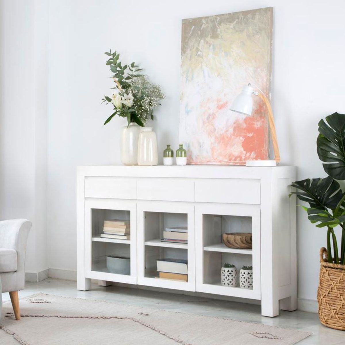 TU MESITA - Aparador Moderno Lily 145 cm Blanco TU MESITA