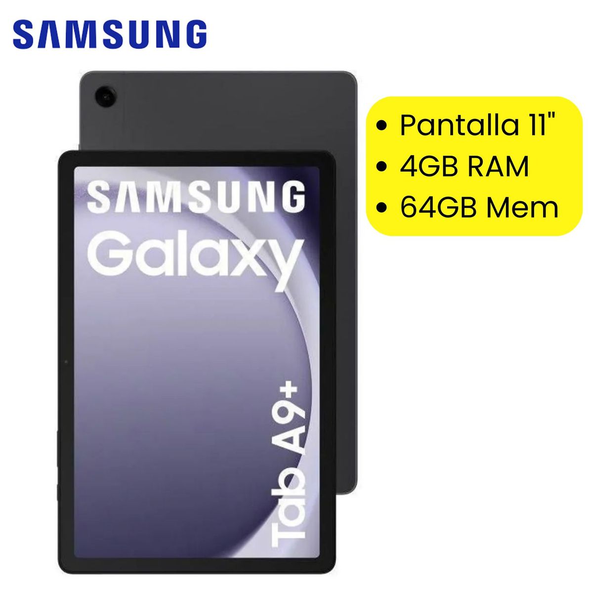 SAMSUNG - Tablet Samsung Galaxy A9+ 11 4GB RAM 64GB Grafito