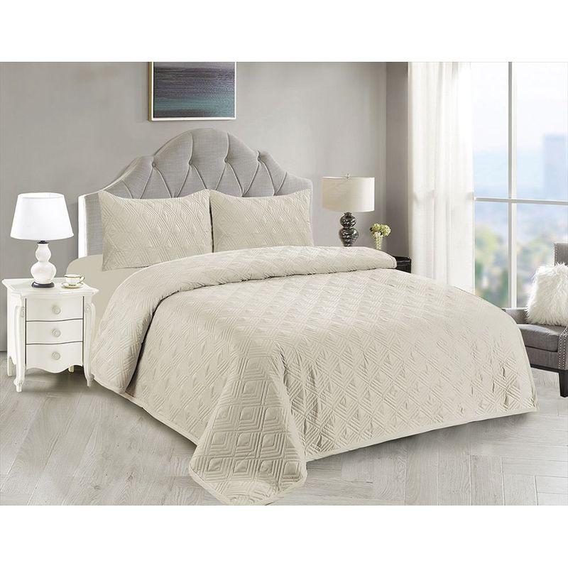 CASATEX - CUBRECAMA CASATEX COLOR ENTERO DE 2 PLAZAS