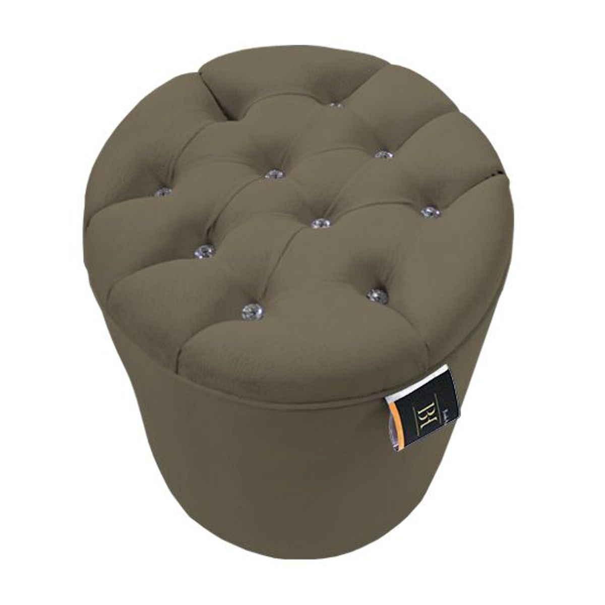 BARAKA HOME - Puff Moura Standard - Beige Oscuro