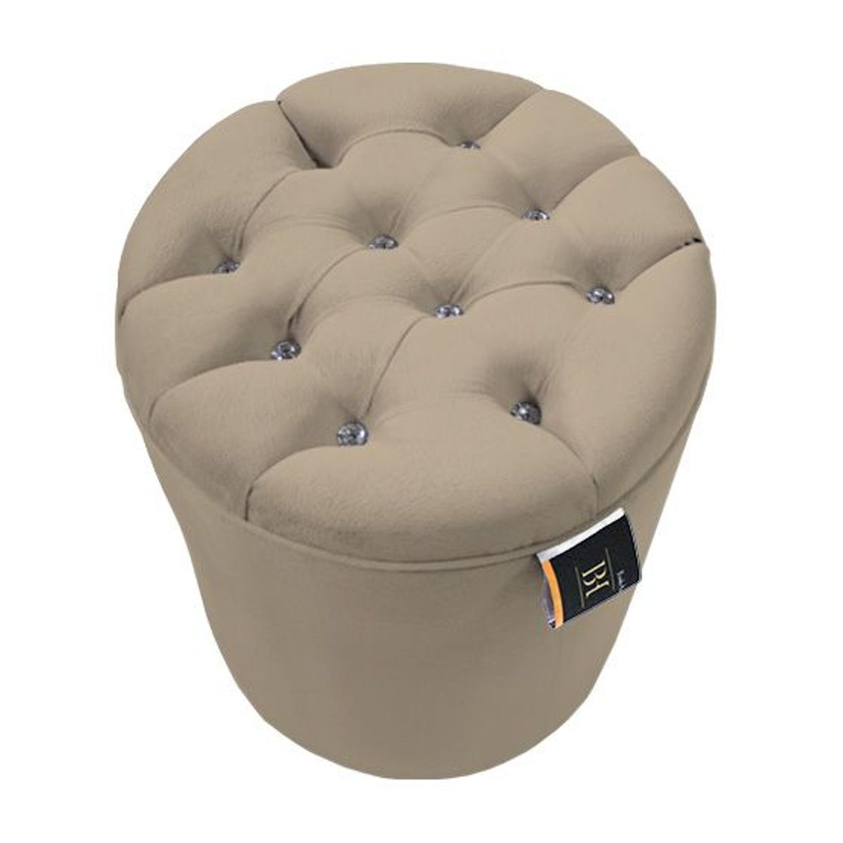 BARAKA HOME - Puff Moura Standard - Beige Claro