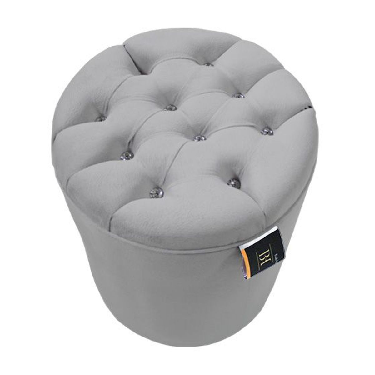 BARAKA HOME - Puff Moura Standard - Gris Claro