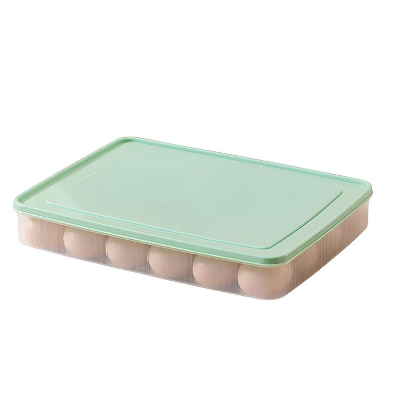 ELMEJORPRECIO - Táper Plano Porta Huevos Organizador para Cocina Verde
