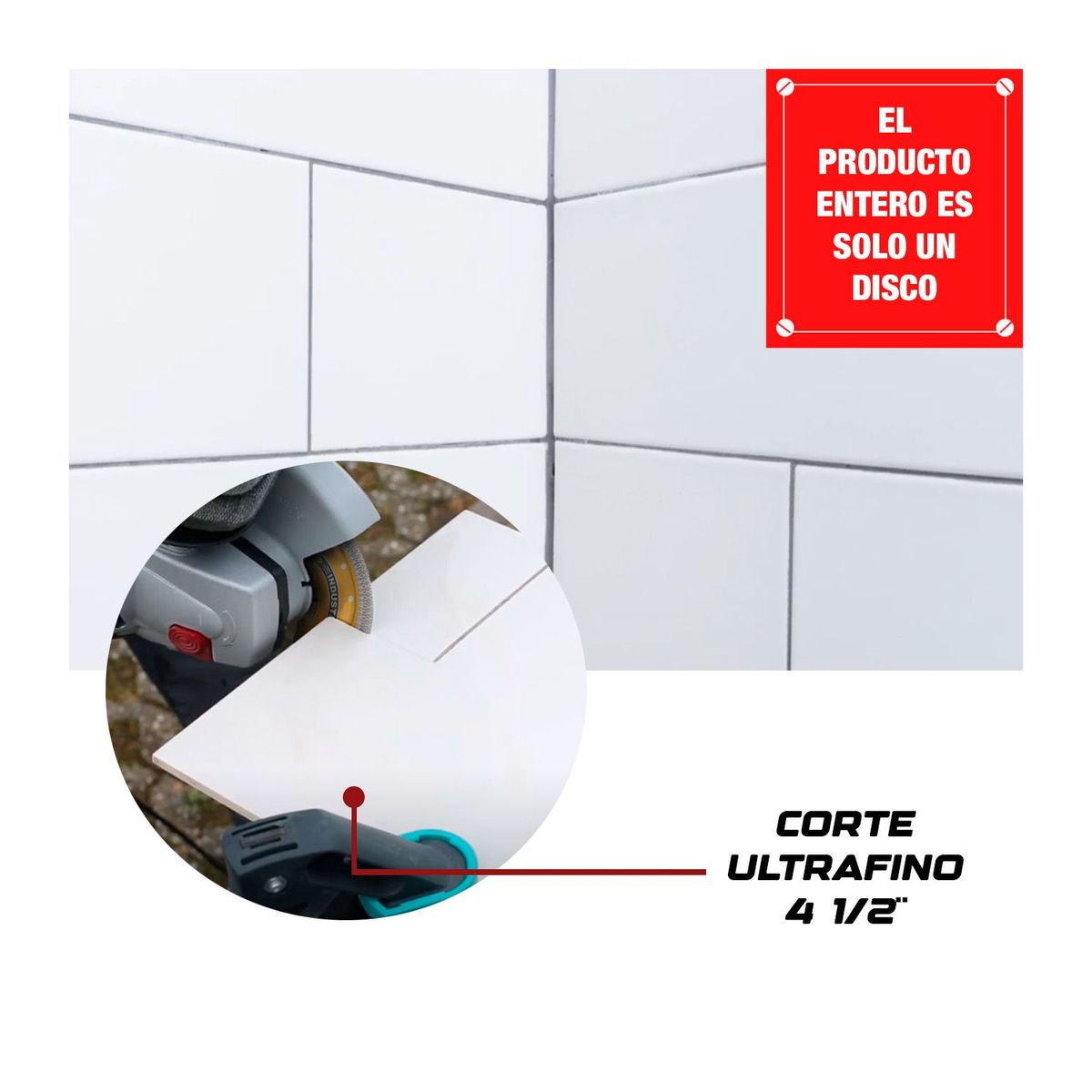 INGCO TOOLS - DISCO DIAMANTADO CORTE 4½ AMOLADORA CERÁMICA AZULEJO - DMD081151HT