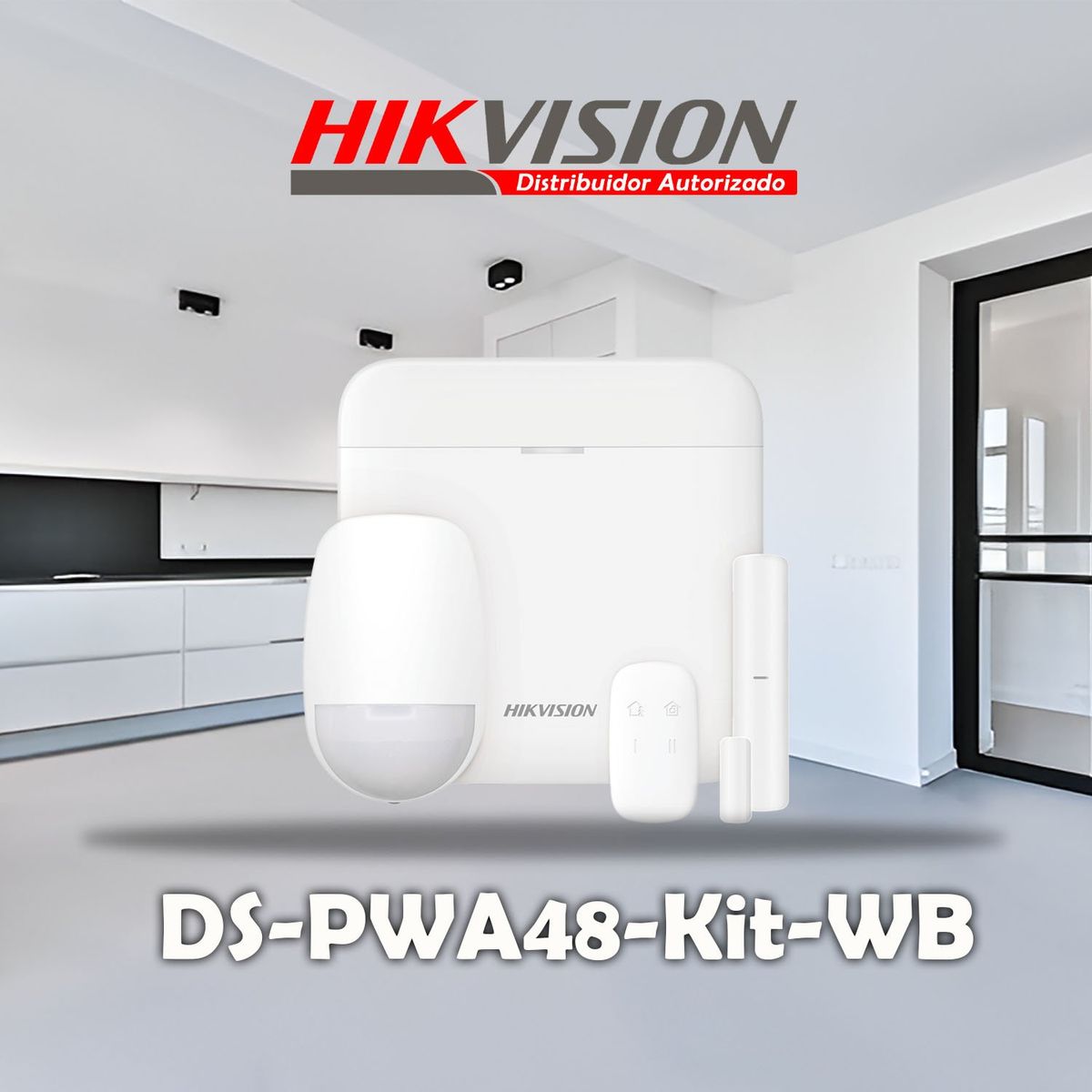 HIKVISION - KIT ALARMA INALAMBRICA HIKVISION DS-PWA48-KIT-WB HASTA 48 ZONAS WIFI