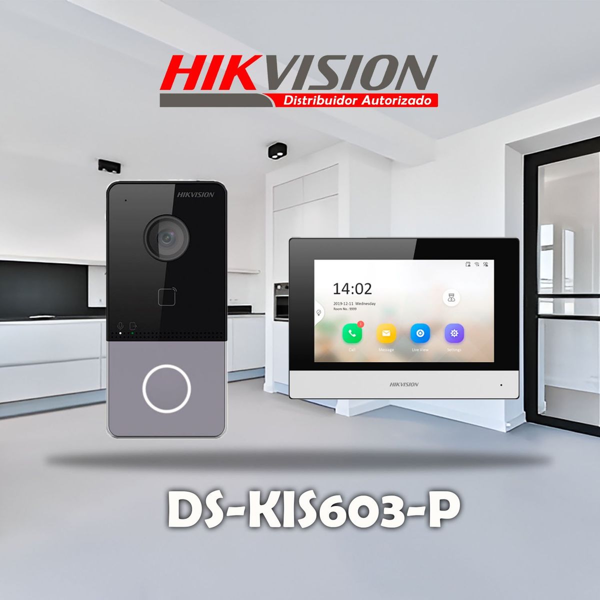 HIKVISION - KIT VIDEOPORTERO IP WIFI 1080P DS-KIS603 HIKVISION LLAMADA APP CELULAR