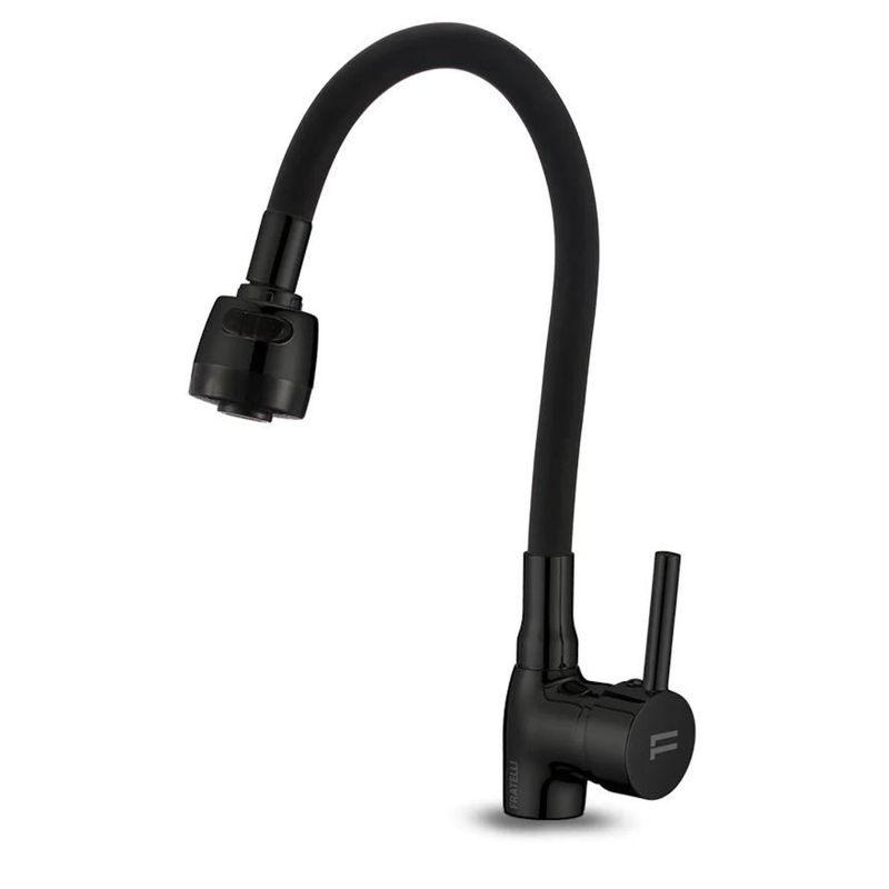 FRATELLI - Caño Llave Mezcladora para cocina al mueble grecias-1 Black