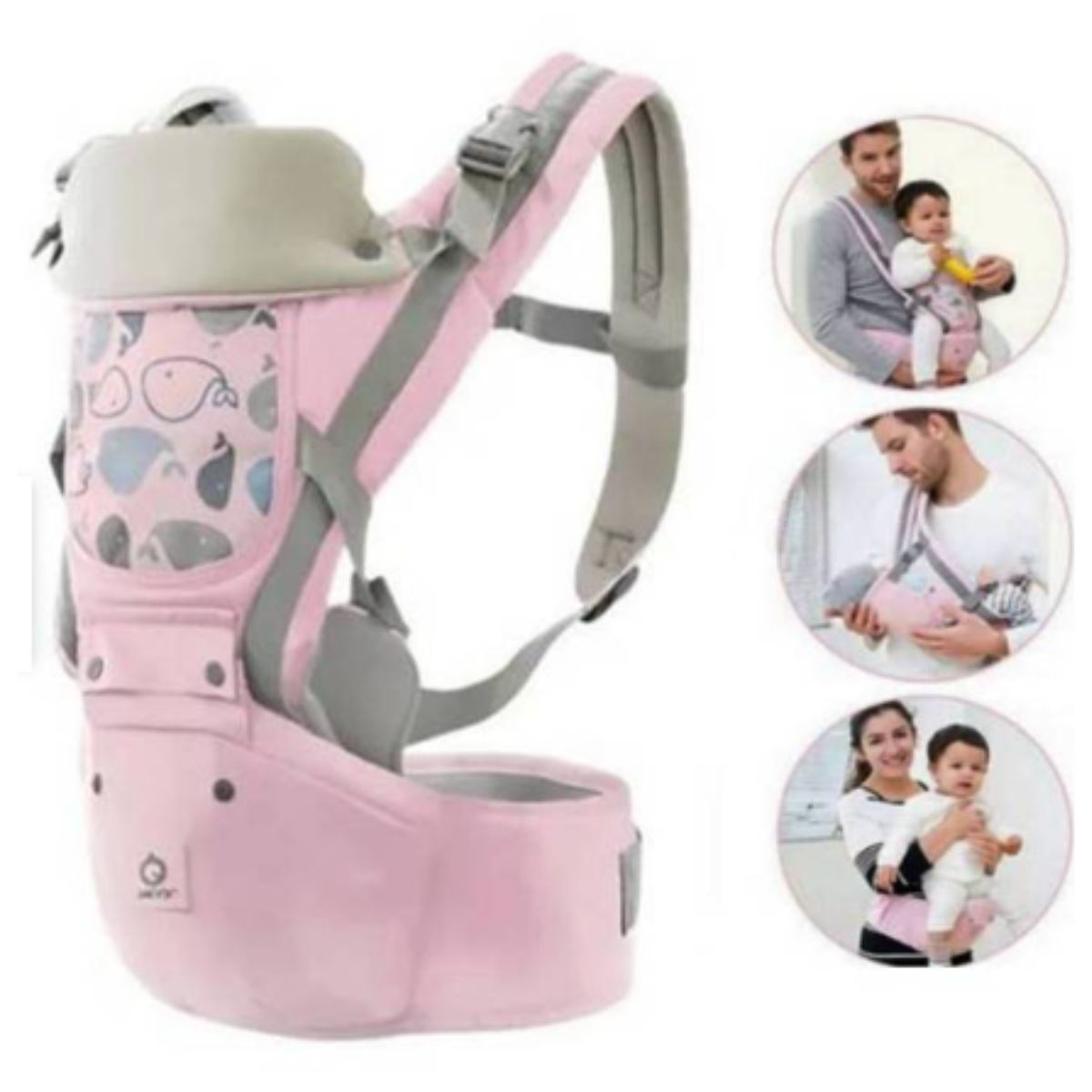 GENERICO - Canguro para Bebé Ergonómico Ballena 3 en 1 Rosado