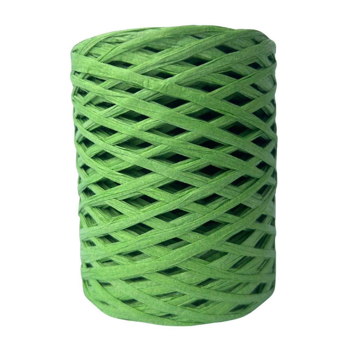 GENERICO - HILO Rafia de papel para tejer a crochet VERDE X 2 OVILLOS