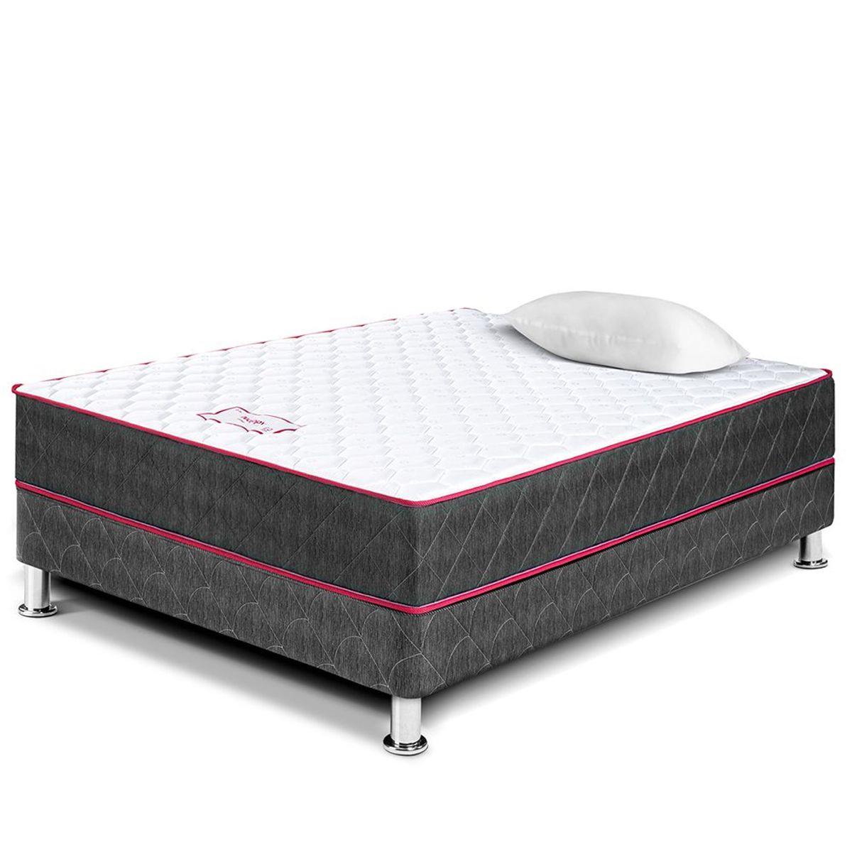 PARAISO - Cama Box Tarima Nappy 1.5 Plz + 1 Almohada + Protector