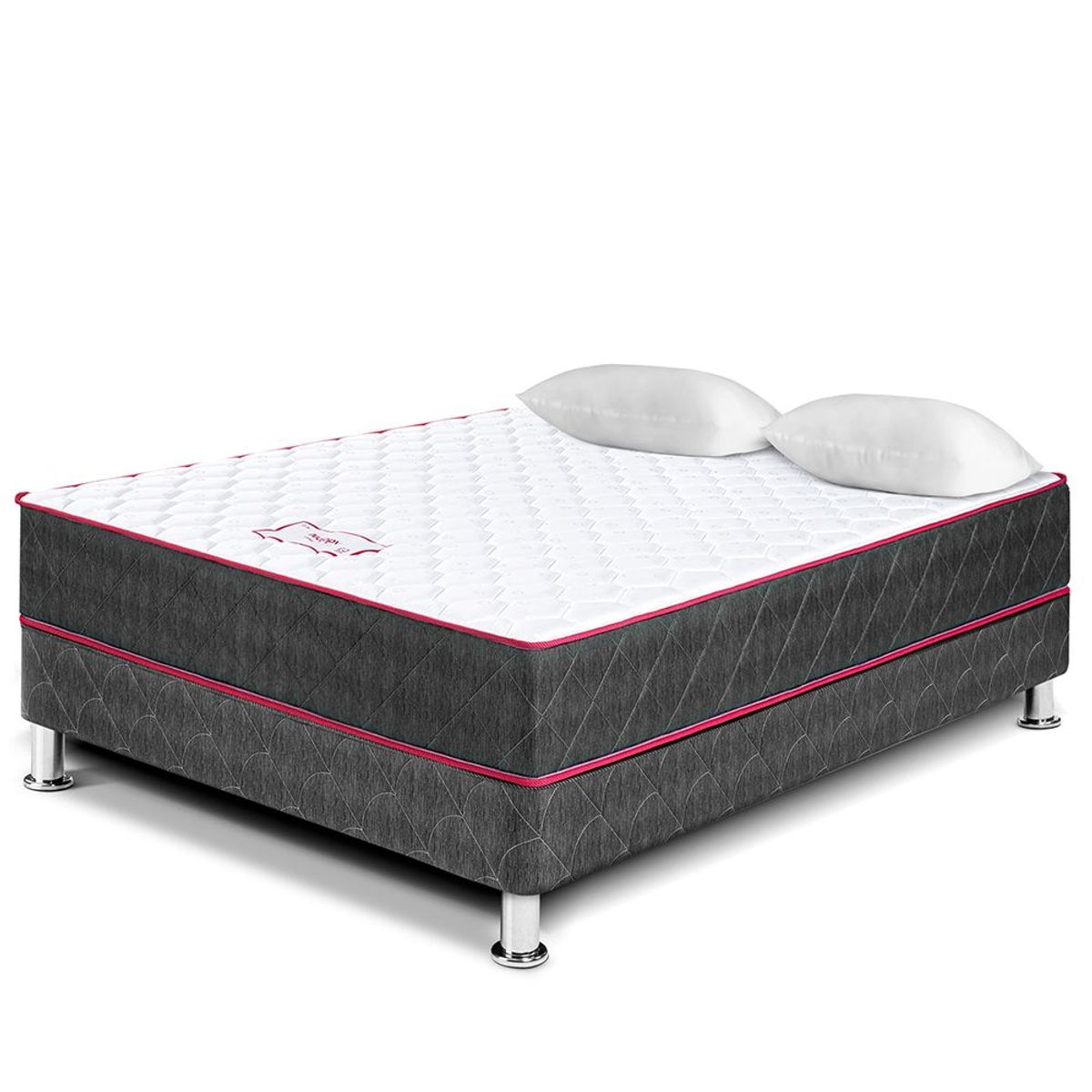 PARAISO - Cama Box Tarima Nappy 2 Plz + 2 Almohadas + Protector