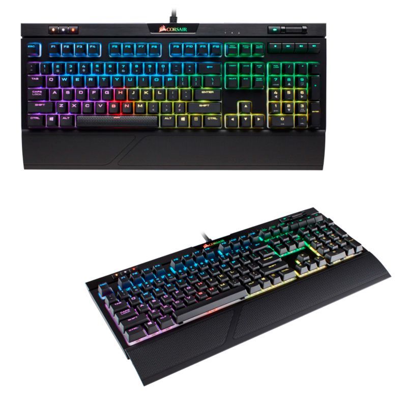 CORSAIR - Teclado para juego Corsair STRAFE RGB MK.2 CHERRY MX Red (SP) USB 2.0