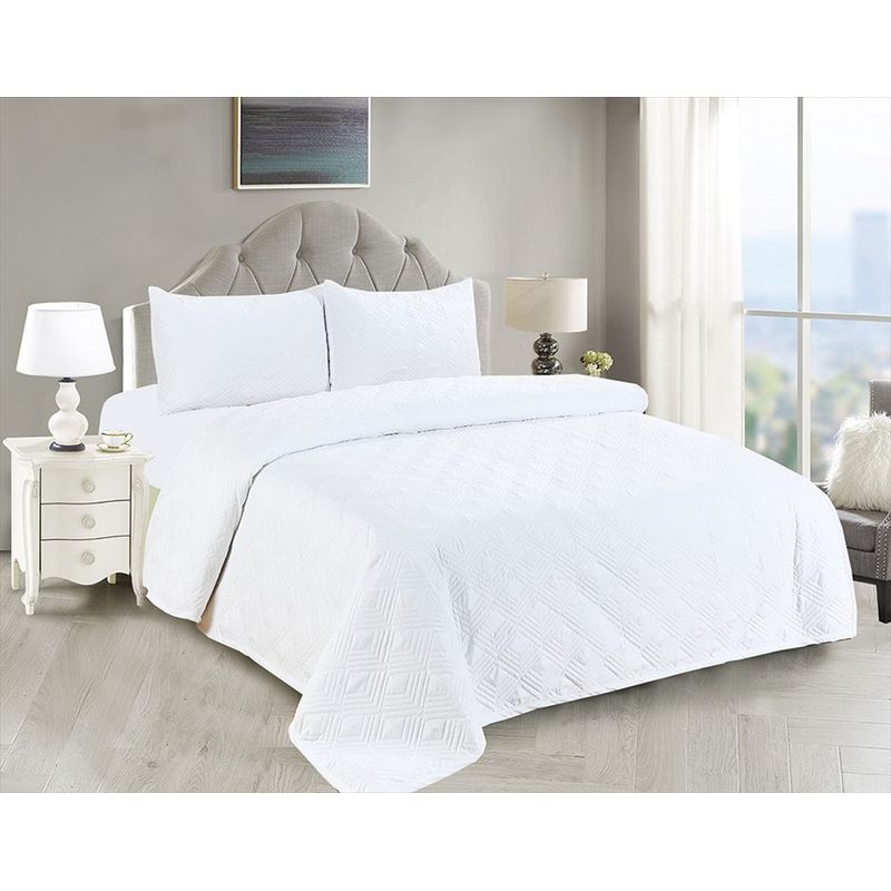 CASATEX - CUBRECAMA CASATEX COLOR ENTERO DE 1.5 PLAZAS 100 % ALGODÓN