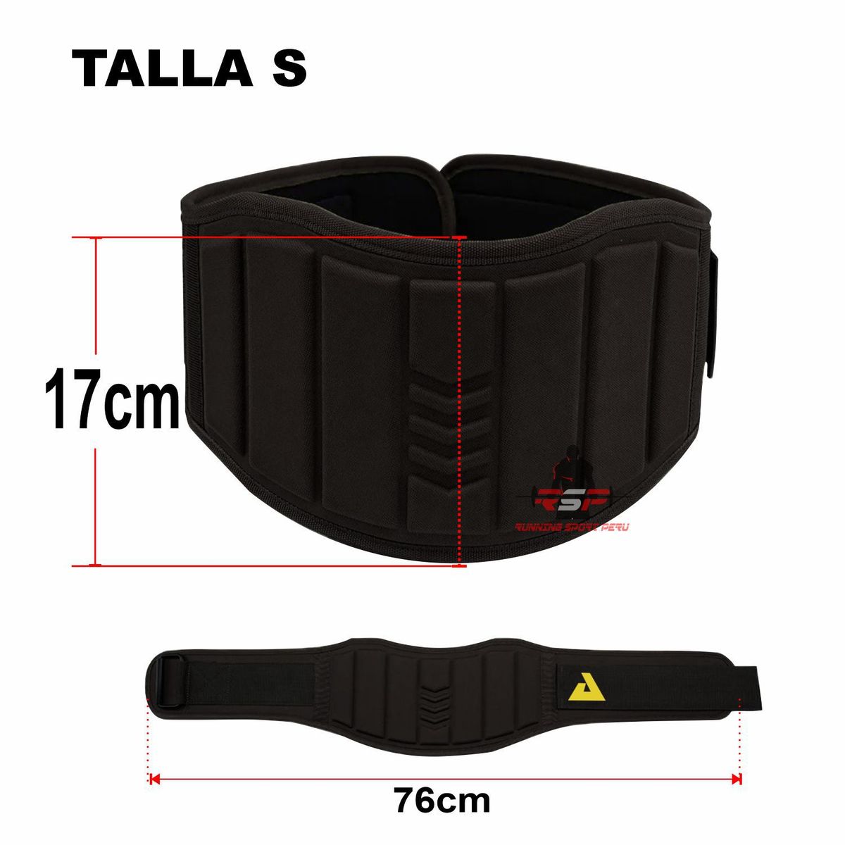 RUNNING SPORT PERU - Cinturón de Tela Levantamiento de Pesas Gimnasio Talla S