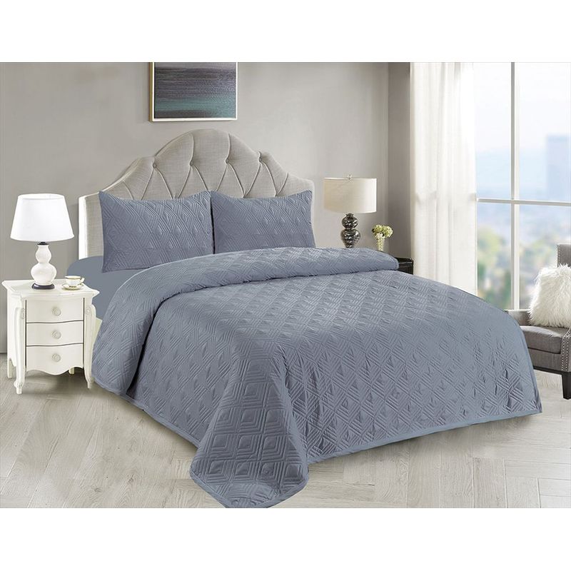 CASATEX - CUBRECAMA CASATEX COLOR ENTERO DE 1.5 PLAZAS 100 % ALGODÓN