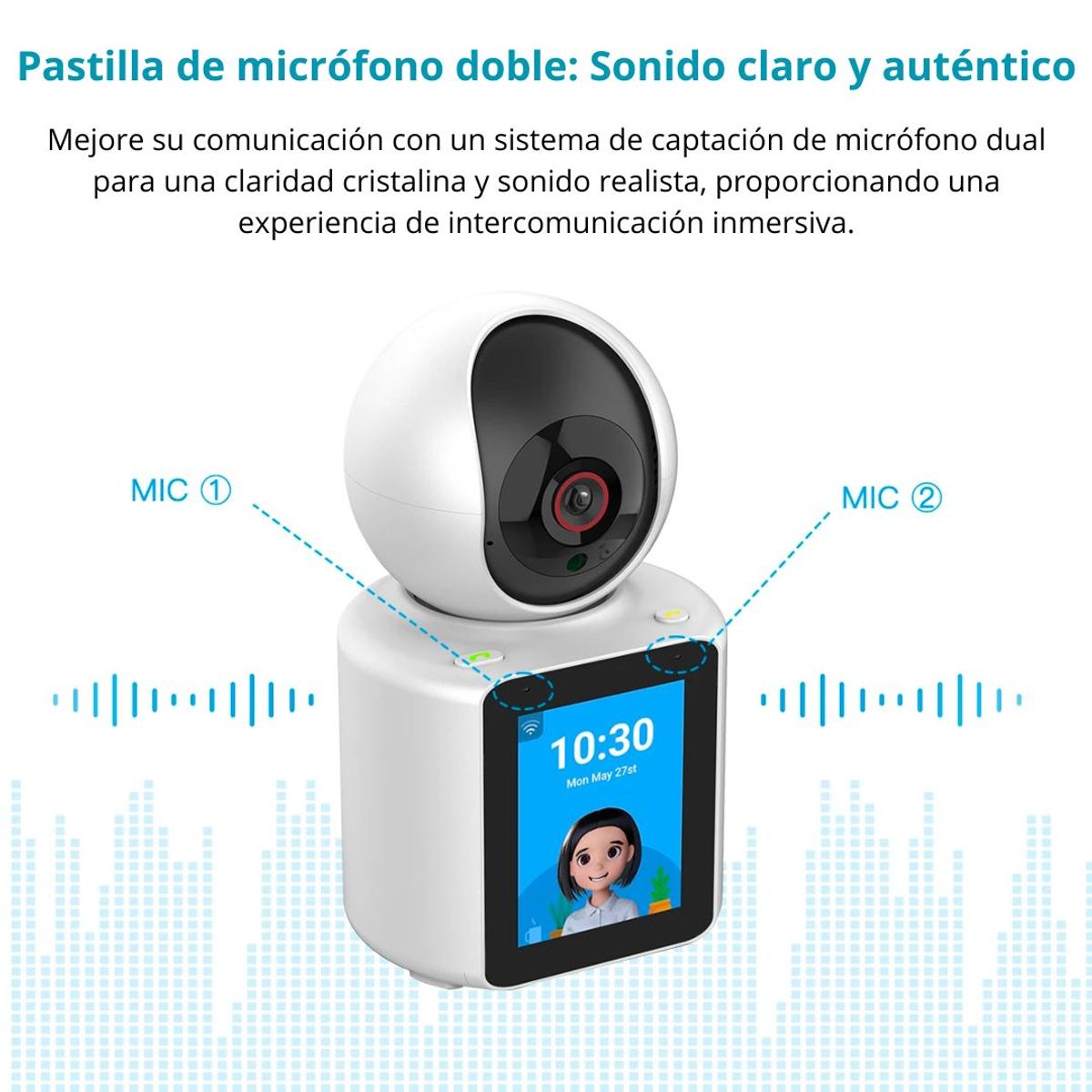 SEISA - Camara IP Wifi Inteligente 2 Vías Videollamada SEISA ICP-C30 Alarma y Pantalla