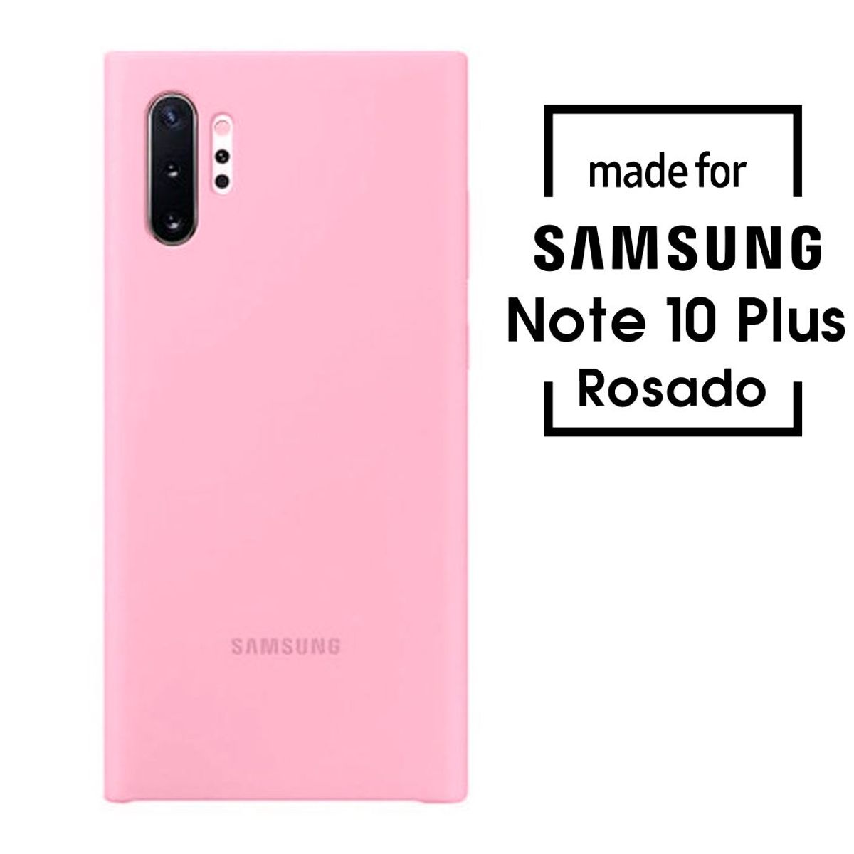 SAMSUNG - Silicone Case Para Samsung Note 10 Plus Rosado