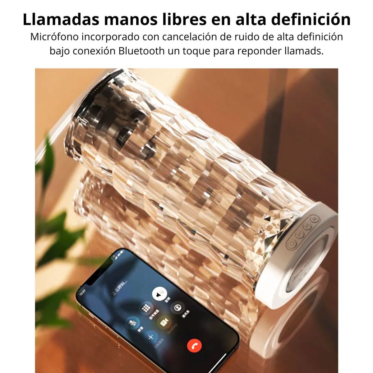 SEISA - Parlante de Cristal Bluetooth 4 Luces de Color SEISA YXN3 Sonido 360°