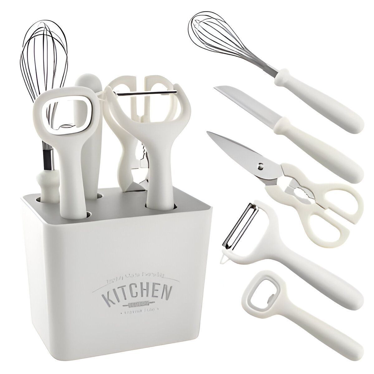 ELMEJORPRECIO - Set De Utensilios Minimalista De 6 Piezas