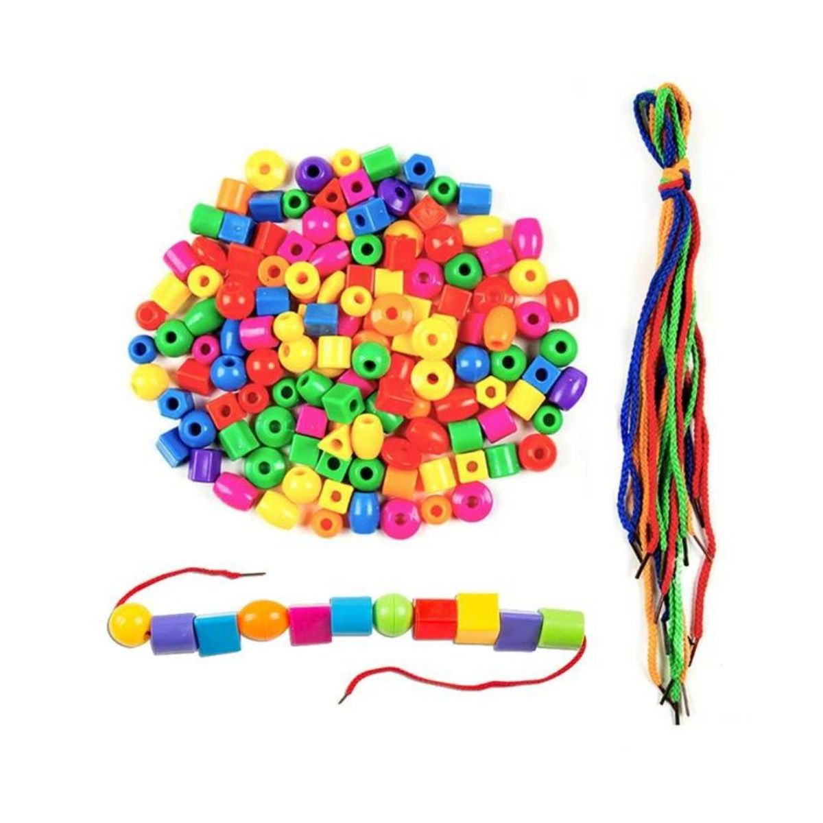 GENERICO - Juego Didáctico Enhebrado Conectores De Colores