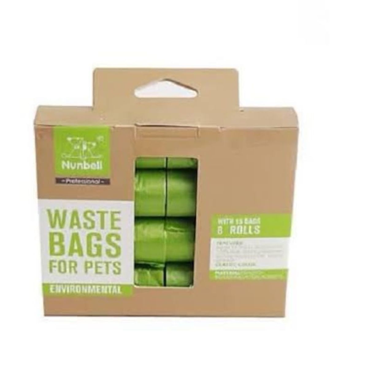 GENERICO - BOLSAS MASCOTA BIODEGRADABLE NUMBELL X8 CAJA ECO