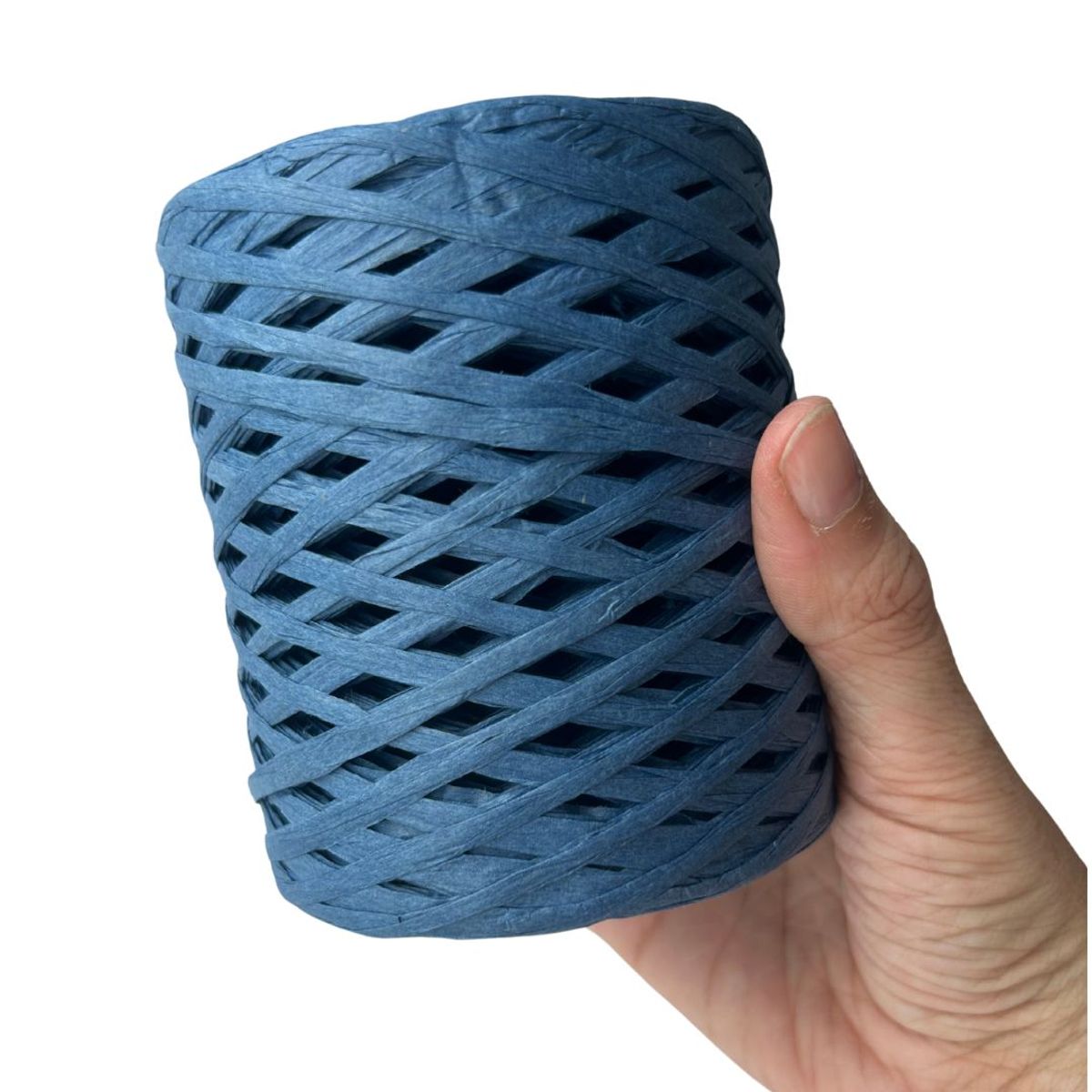 GENERICO - HILO Rafia de papel para tejer a crochet AZUL