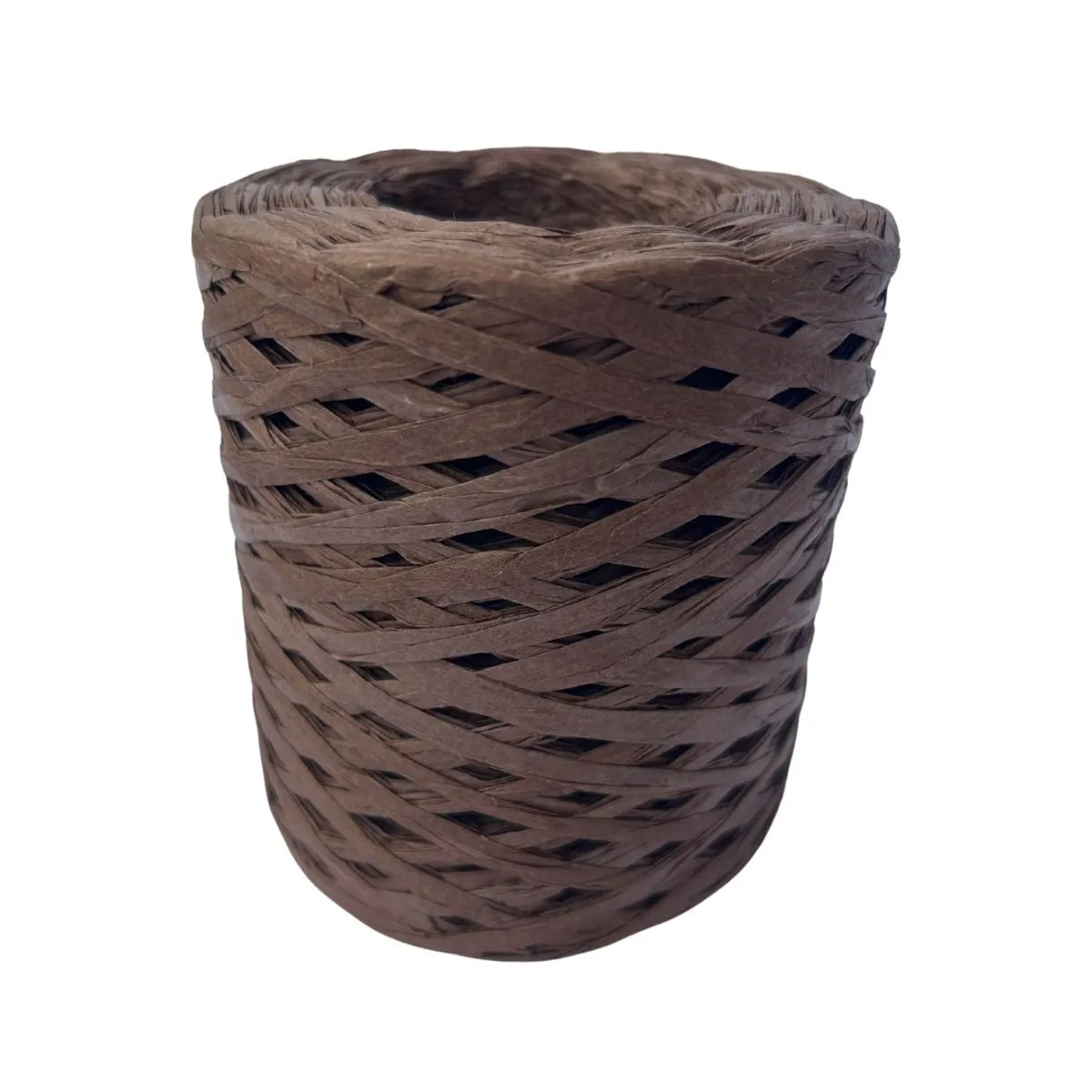 GENERICO - HILO Rafia de papel para tejer a crochet MARRON CHOCOLATE