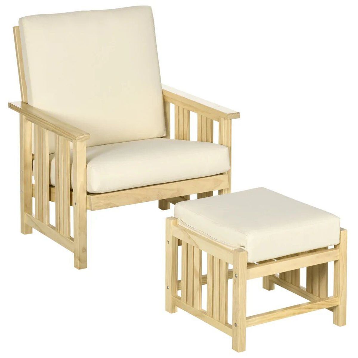 HOME PREMIUM - Sillon +Banqueta Home Premium Yara Crema