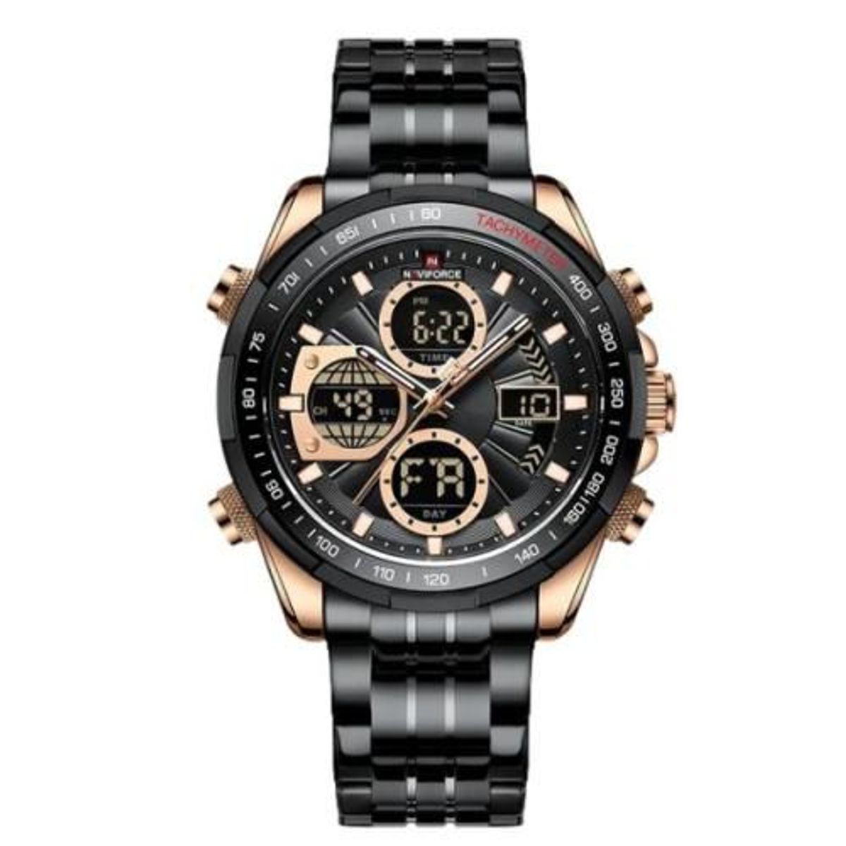 NAVIFORCE - Reloj Naviforce Acero Oro Rosa y Negro NAV-47