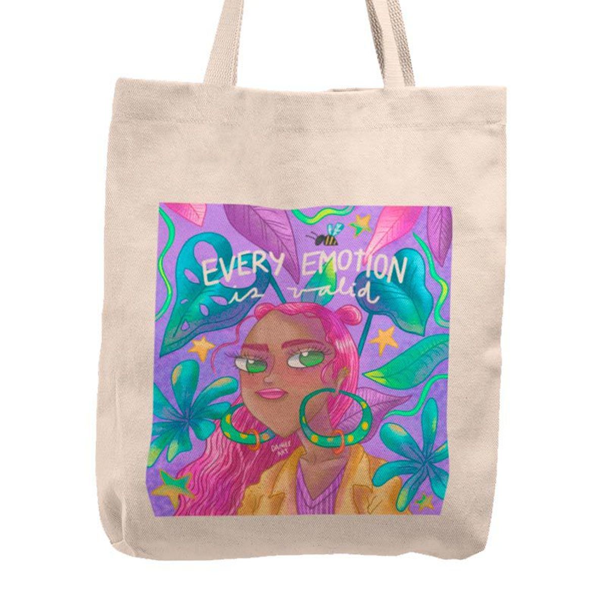 KUSTOMIT - Bolso Tela Tote Bag Cartera Playa - Every emotion is valid