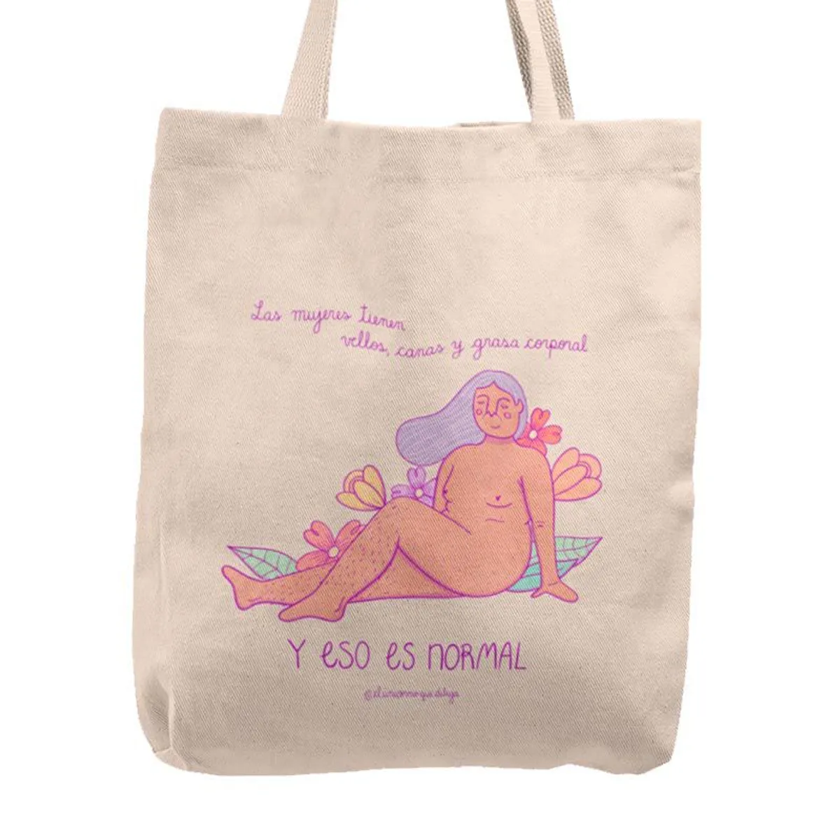 KUSTOMIT - Bolso Tela Tote Bag Cartera Playa - Florecer