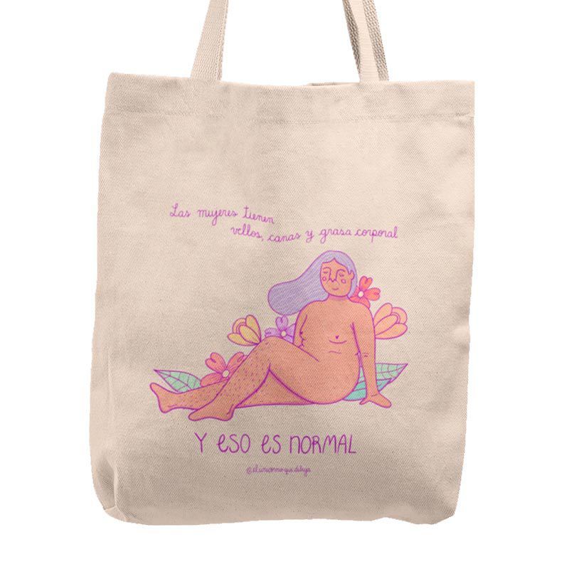 KUSTOMIT - Bolso Tela Tote Bag Cartera Playa - Florecer