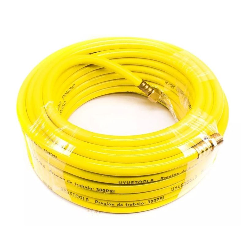 UYUSTOOLS - Manguera para compresora de aire 15m  1/4" 300PSI