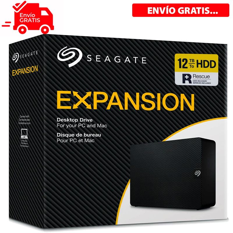 SEAGATE - Disco externo 12 TB Seagate Expansion Usb 3.0 (STKP1200400)