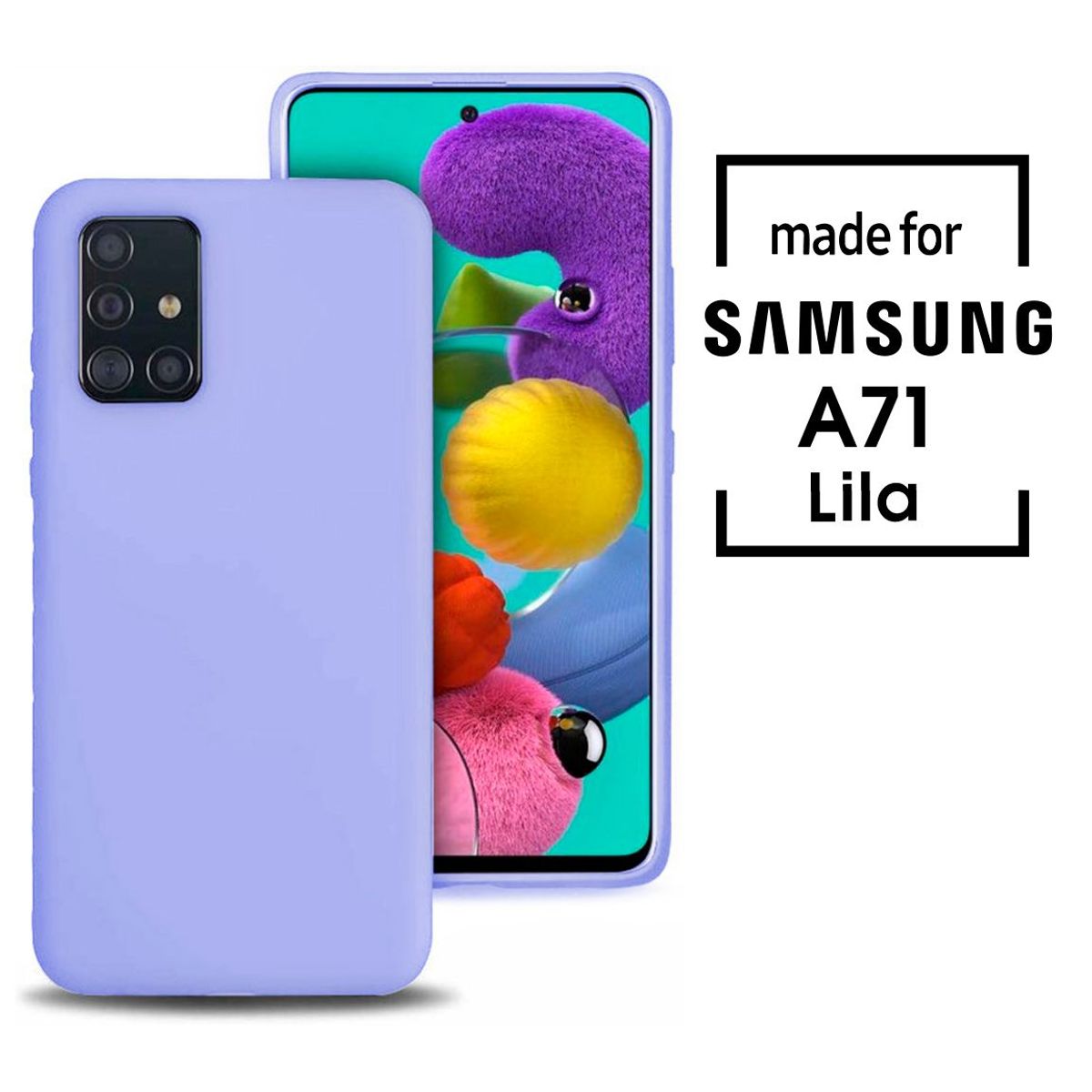 SAMSUNG - Silicone Case Para Samsung A71 Lila