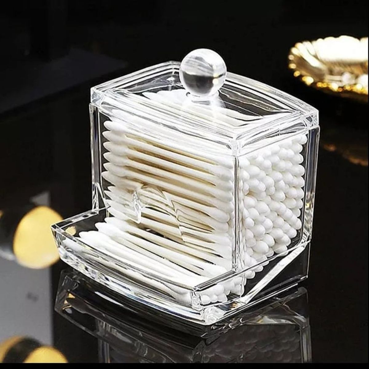 GENERICO - Dispensador organizador acrílico de Hisopos