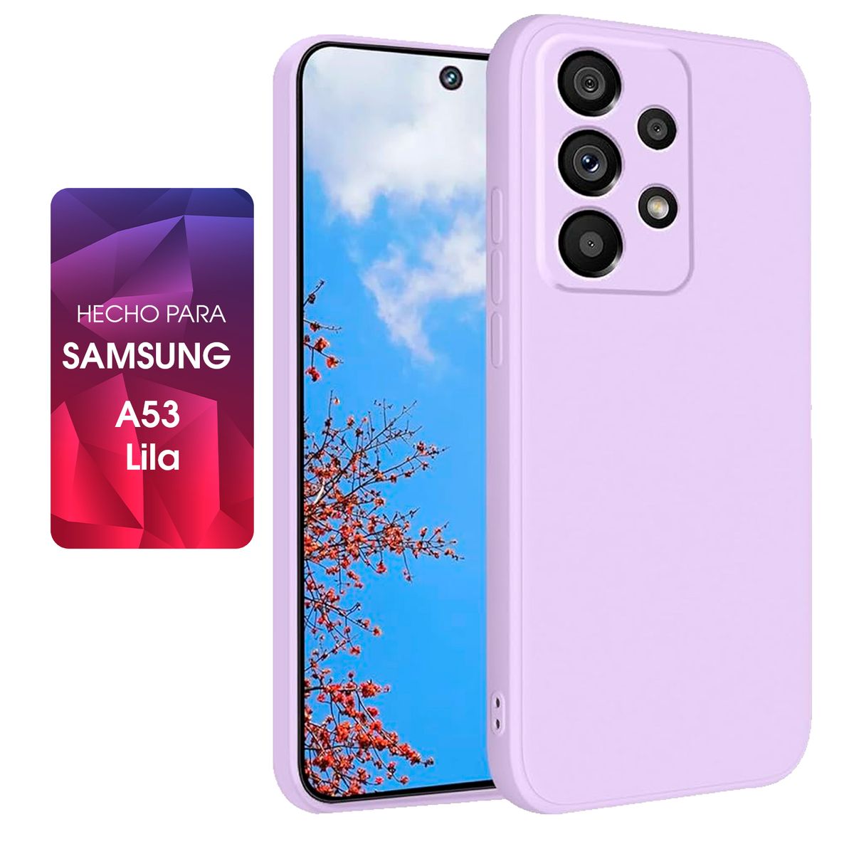 SAMSUNG - Silicone Case Para Samsung A53 Lila