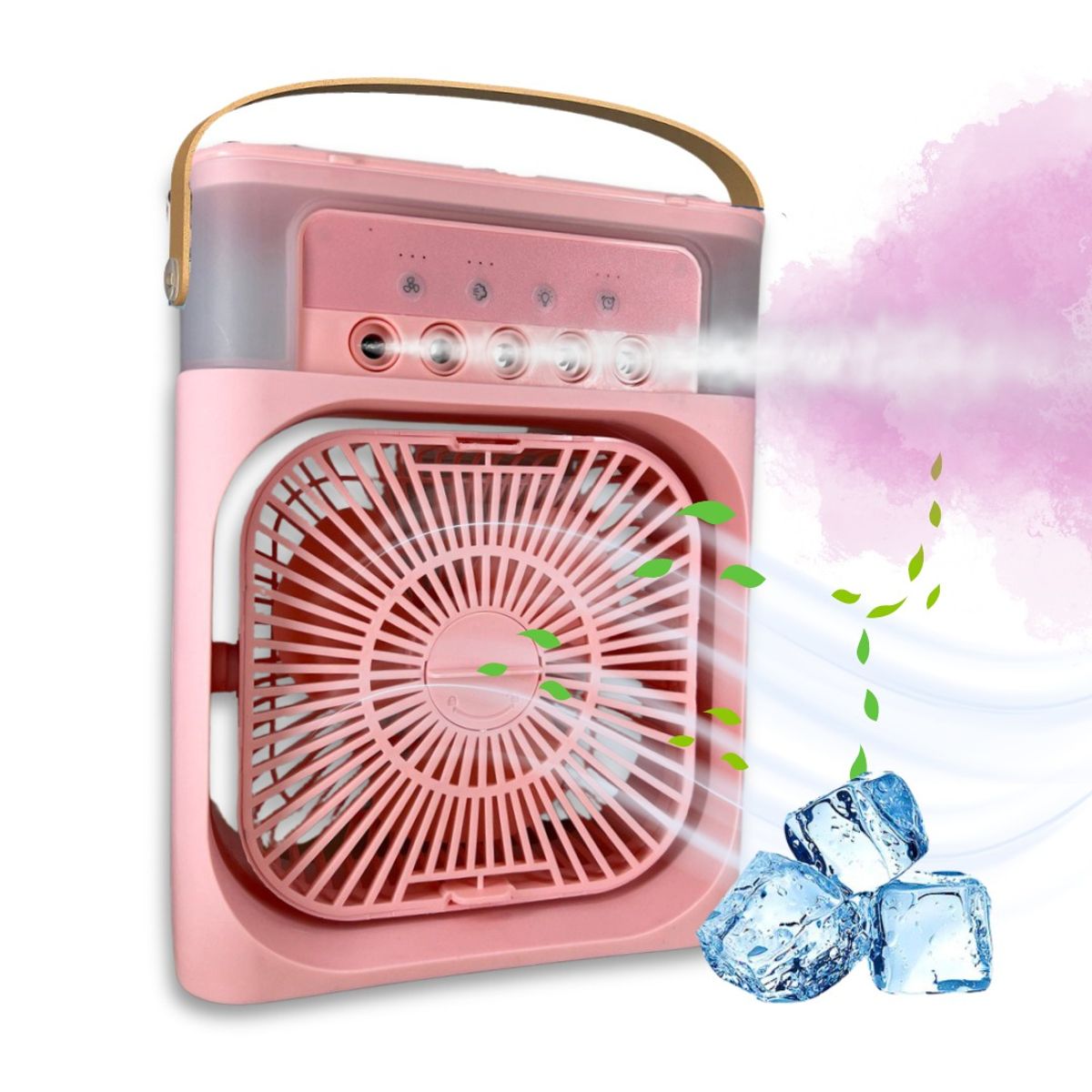 GENERICO - Enfriador Aire Acondicionado 3 en 1 Ventilador Portatil - Rosado