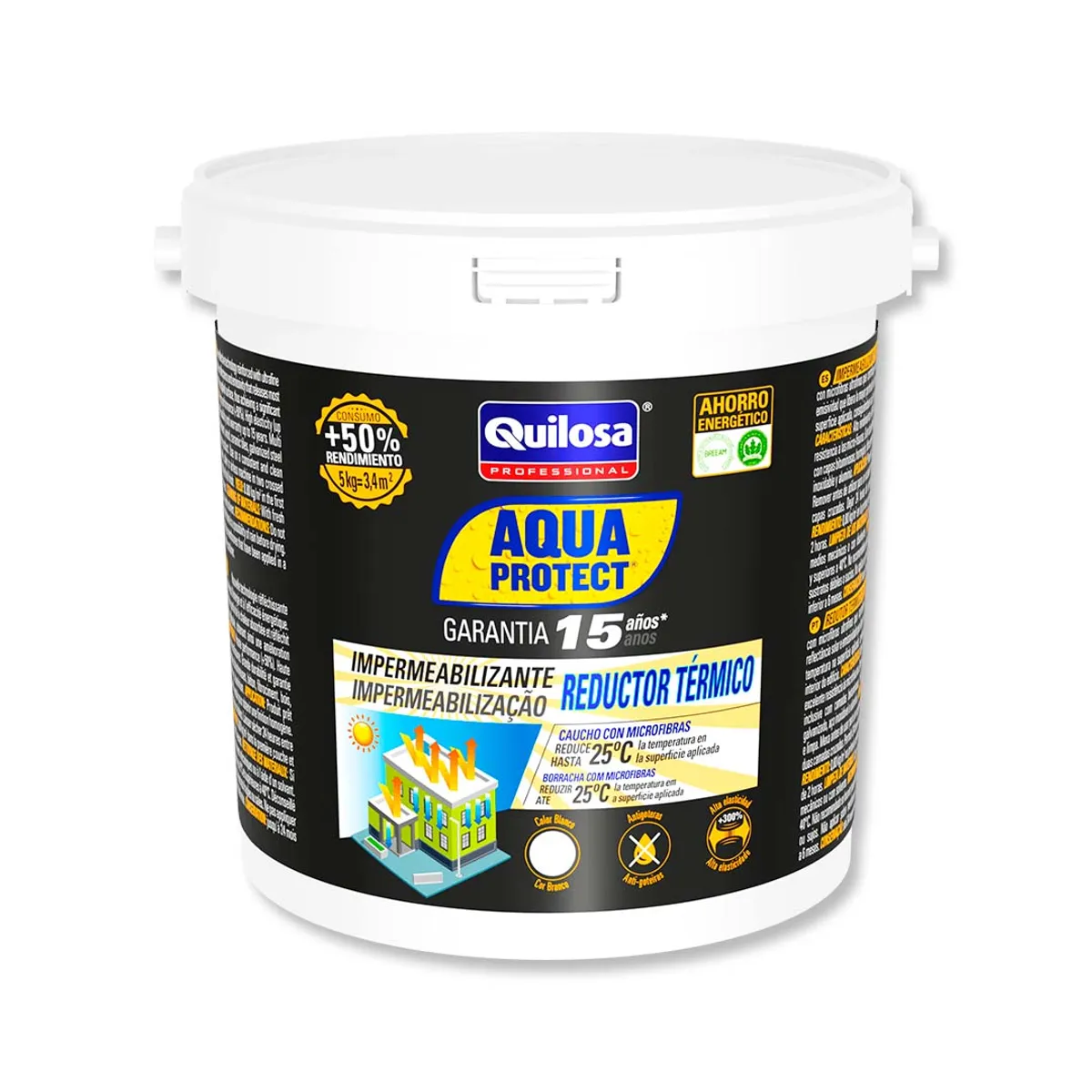 QUILOSA - Impermeabilizante Reductor Térmico para Techos x20Kg 2en1