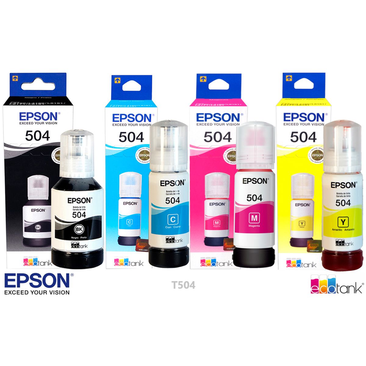 EPSON - Tinta Epson T504 Kit x4 Colores CMYBK