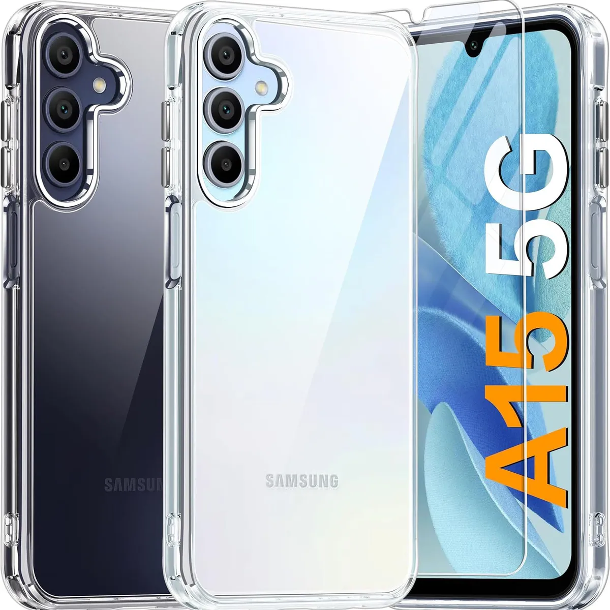 GENERICO - Case Space transparente con mica para Samsung A15
