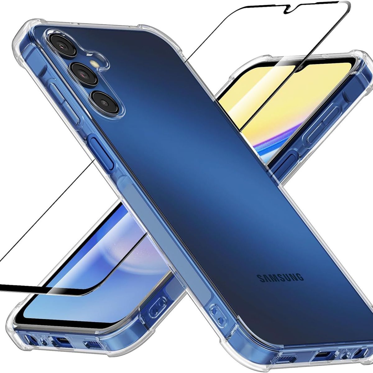 GENERICO - Case Space transparente con mica para Samsung A15