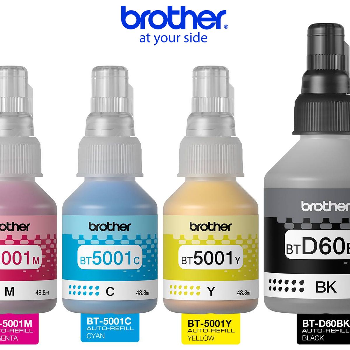 BROTHER INTERNATIONAL - Tinta Brother BT5001 - BTD60 Pack x4 Colores CMYBK