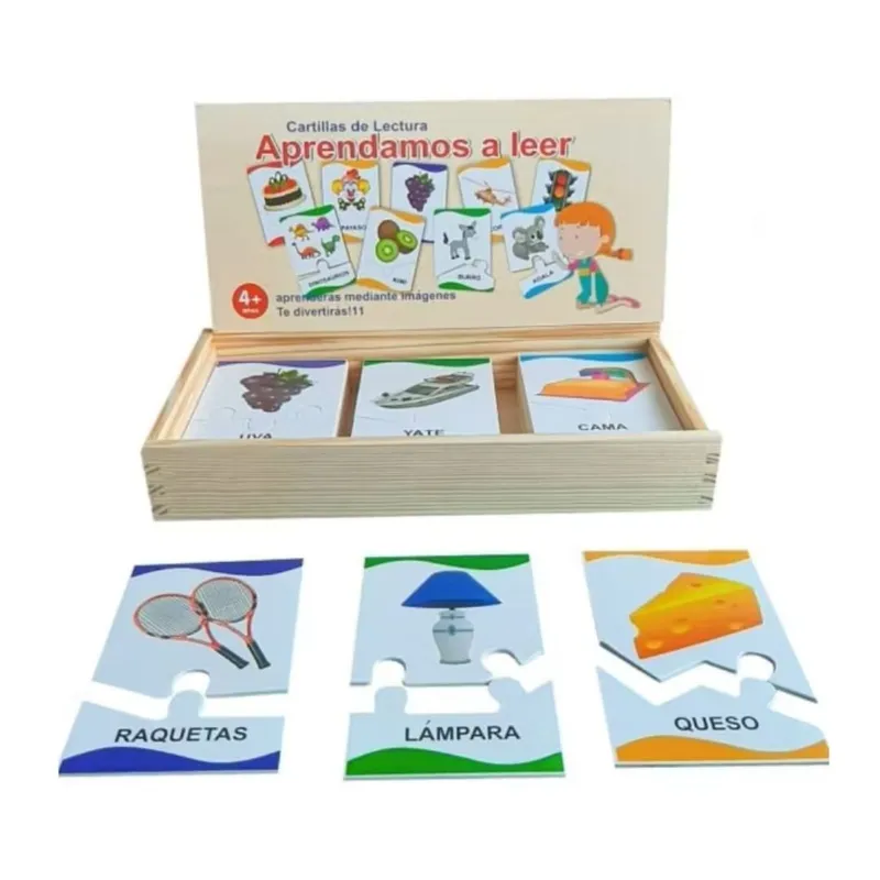 GENERICO - Didáctico Cartillas De Madera Aprendamos A Leer