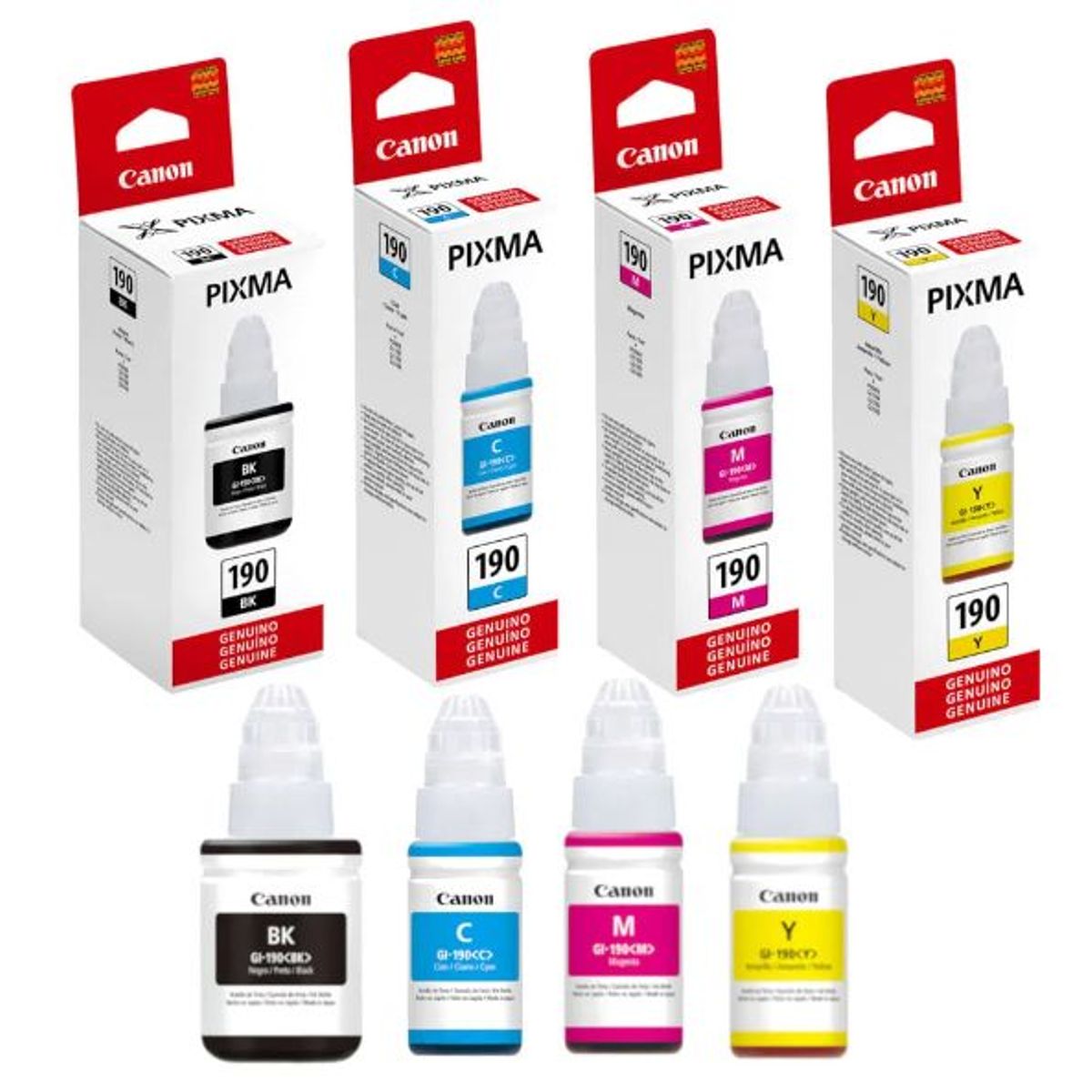 CANON - Tinta Canon GI-190 Pack x4 Colores CMYBK