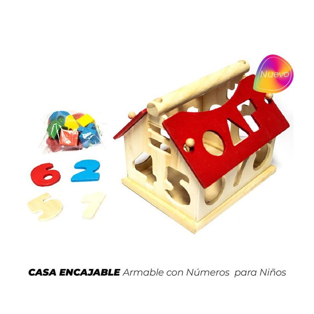 GENERICO - Casa Encajable Armable con Números  para niños